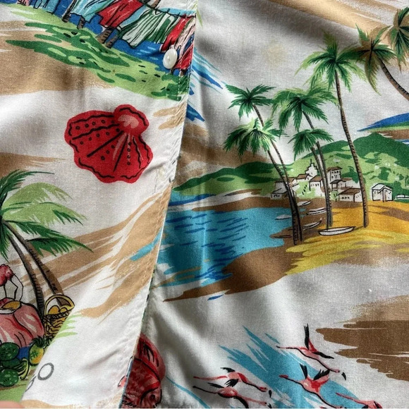 Vtg Solutions Original Hawaiian Islands Shirt Bahamas Barbados Antigua Large - Picture 12 of 15